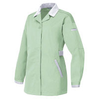 アイトス レディース長袖スモック グリーン×シルバーグレー LL AZ6327-015 1着（直送品）