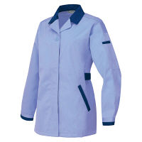 アイトス レディース長袖スモック ミストバイオレット×ネイビー 3L AZ6327-076 1着（直送品）