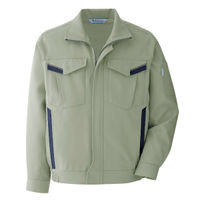 ミドリ安全 作業服 長袖 ブルゾン 帯電防止 VE366 L アースグリーン 3110123905 1点（直送品）