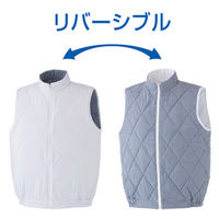 ミドリ安全 食品工場用 防寒服 男女共用 ベスト 低発塵 MH3000W 4L 3110197008 1点（直送品）