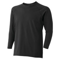 ミドリ安全 作業服 男女共用 長袖 Tシャツ FTW11BK 3S ブラック 3110196201 1点（直送品）
