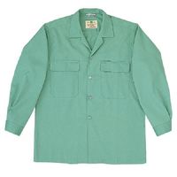 ミドリ安全 作業服 男性用 春夏 長袖 シャツ MS519 LL エメラルドグリーン 3120115906 1点（直送品）