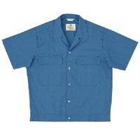 ミドリ安全 作業服 男性用 春夏 半袖 ジャンパー MS5003 4L ブルー 3120119208 1点（直送品）