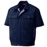 ミドリ安全 作業服 男女共用 春夏 半袖 ブルゾン GS567 6L ネイビー 3120120310 1点（直送品）