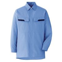 ミドリ安全 作業服 春夏 長袖 シャツ VES2402 5L ライトブルー 3120003209 1点（直送品）