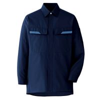 ミドリ安全 作業服 春夏 長袖 シャツ VES2407 5L ネイビー 3120003409 1点（直送品）