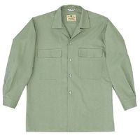 ミドリ安全 作業服 男性用 春夏 長袖 シャツ MS206 4L アースグリーン 3120001708 1点（直送品）
