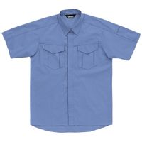 ミドリ安全 作業服 春夏 半袖 シャツ GS353 5L ライトブルー 3120198509 1点（直送品）