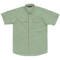 ミドリ安全 作業服 春夏 半袖 シャツ GS356 S ライトグリーン 3120198603 1点（直送品）