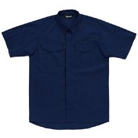 ミドリ安全 作業服 春夏 半袖 シャツ GS357 5L ネイビー 3120198709 1点（直送品）