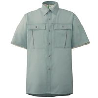 ミドリ安全 作業服 春夏 半袖 シャツ 帯電防止 RCS606 5L グリーン 3120707809 1点（直送品）