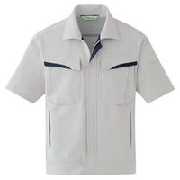 ミドリ安全 作業服 春夏 半袖 ジャンパー 帯電防止 VES481 5L シルバーグレー 3120211909 1点（直送品）