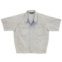 ミドリ安全 作業服 春夏 半袖 ブルゾン GS341 5L シルバーグレー 3120194309 1点（直送品）