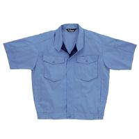 ミドリ安全 作業服 春夏 半袖 ブルゾン GS343 S ライトブルー 3120194403 1点（直送品）