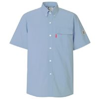 ミドリ安全 作業服 春夏 半袖 シャツ 帯電防止 RCS313 S ブルー 3120165003 1点（直送品）