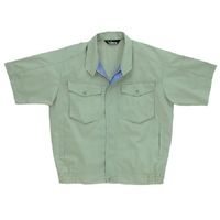 ミドリ安全 作業服 春夏 半袖 ブルゾン GS346 M ライトグリーン 3120194504 1点（直送品）