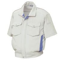 ミドリ安全 作業服 春夏 半袖 ブルゾン 帯電防止 RCS461 LL シルバーグレー 3120157406 1点（直送品）