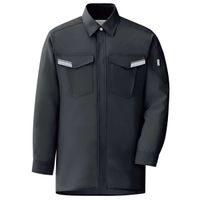 ミドリ安全 作業服 春夏 長袖 シャツ 帯電防止 VES2379 4L チャコール 3120138608 1点（直送品）