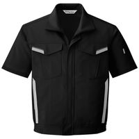 ミドリ安全 作業服 春夏 半袖 ブルゾン 帯電防止 VES369 M チャコール 3120136804 1点（直送品）