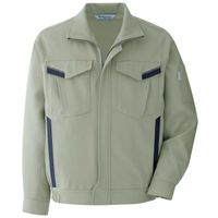 ミドリ安全 作業服 春夏 長袖 ブルゾン 帯電防止 VES2366 3L アースグリーン 3120137607 1点（直送品）