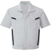 ミドリ安全 作業服 春夏 半袖 ブルゾン 帯電防止 VES361 M シルバーグレー 3120136304 1点（直送品）