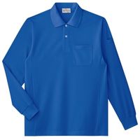 ミドリ安全 作業服 春夏 長袖 ポロシャツ 帯電防止 PS213 SS ロイヤルブルー 3120142502 1点（直送品）