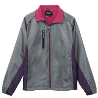アイトス 裏フリースジャケット グレー×パープル 5L AZ50111-004 1着（直送品）