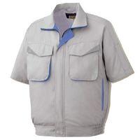 ミドリ安全 作業服 春夏 半袖 ブルゾン 帯電防止 GS481 S シルバーグレー 3121193603 1点（直送品）