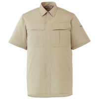 ミドリ安全 男女ペア半袖シャツ 上 エコ帯電防止作業用ワークシャツ