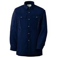 ミドリ安全 作業服 春夏 長袖 シャツ 帯電防止 RCS2607 LL ネイビー 3120708706 1点（直送品）