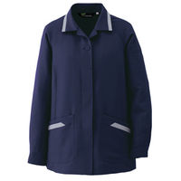 ミドリ安全 女性用 作業服 春夏 長袖 スモック 帯電防止 VELS257 15号 ネイビー 3124104707 1点（直送品）