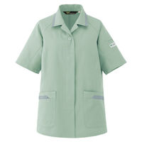 ミドリ安全 女性用 作業服 春夏 半袖 スモック 帯電防止 VELS56 19号 ライトグリーン 3124104109 1点（直送品）
