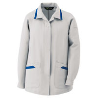 ミドリ安全 女性用 作業服 春夏 長袖 スモック 帯電防止 VELS251 19号 シルバーグレー 3124104309 1点（直送品）