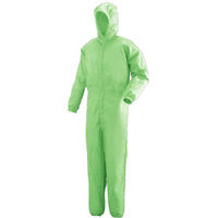 ミドリ安全 クリーンウェア 長袖 クリーンスーツ C1351G フード一体型 L グリーン 3148005805 1点(1着)（直送品）