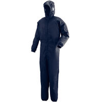 ミドリ安全 クリーンウェア 長袖 クリーンスーツ C1351N フード一体型 4L ネイビー 3148006008 1点(1着)（直送品）
