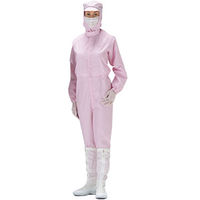 ミドリ安全 クリーンウェア 長袖 クリーンスーツ C1515P L ピンク 3148003505 1着（直送品）