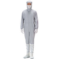 ミドリ安全 クリーンウェア 長袖 クリーンスーツ C1515GY M グレー 3148003604 1着（直送品）