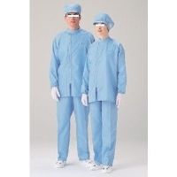 ミドリ安全 クリーンウェア 男女共用 長袖 S3310B 3L ブルー 3140002007 1着（直送品）