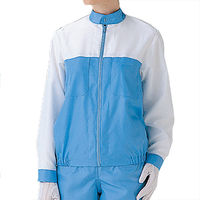 ミドリ安全 無塵服 クリーンウェア 男女共用 上衣 Ｓ3104ＷＢ 上ホワイト×ブルー