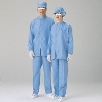 ミドリ安全 クリーンウェア 男性用 スラックス SM3202B 4L ブルー 3142002008 1本(1着)（直送品）