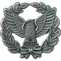 アイトス 帽章（オリーブと鳥）銀 銀 F AZ67012-003 1個（直送品）