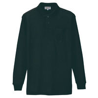 アイトス 長袖ポロシャツ（男女兼用） ブラック LL AZ7614-010 1着（直送品）