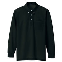 アイトス 長袖ボタンダウンポロシャツ（男女兼用） ブラック 3L AZ7616-010 1着（直送品）