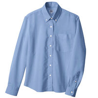 アイトス レディース長袖オックスボタンダウンシャツ サックス L AZ7871-007 1着（直送品）