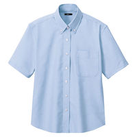 アイトス レディース半袖オックスボタンダウンシャツ サックス AZ-7873-007