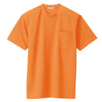 アイトス 吸汗速乾（クールコンフォート）半袖Tシャツ（ポケット付）（男女兼用） オレンジ AZ-10576-063