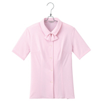 アイトス Pieds 半袖ブラウス ピンク 17号 HCB2700-038 1着（直送品）