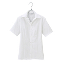 アイトス Pieds 半袖ブラウス ホワイト 15号 HCB2940-001 1着（直送品）