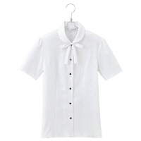 アイトス Pieds 半袖ブラウス ホワイト 17号 HCB2960-001 1着（直送品）