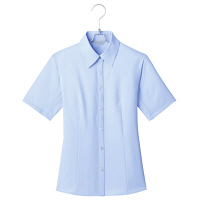 アイトス Pieds 半袖ブラウス ブルー 27号 HCB3500-020 1着（直送品）